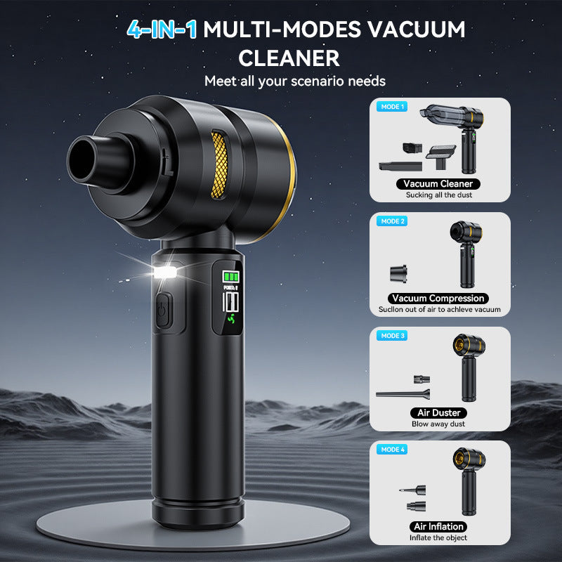 Portable Car Vacuum Cleaner with Wireless Power Display